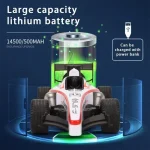 High Speed RC Car Remote Control 2WD F1 Car for Boys | Smoke Spray Remote Car for Kids 5+ Years | Scale 1:14 Big Formula Car Toys for Boys with Light and Flame - Rechargeable - Image 3