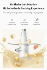 Osaka Multifunctional Electric Food Processor – Baby Food Chopper, Vegetables & Meat Chopper, Fast Fruit Blender 4 Blade Stainless Steel, Juice & Shake Maker Chopper Machine – Premium Kitchen Appliance Kitchen Accessories for Home – Shopee Pakistan - Image 2