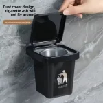 Wall Mounted Ashtray & Mini Trash Can – No-Drill Installation, Smoke-Proof & Dust-Proof Design - Image 6