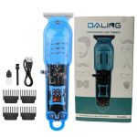 Daling Transparent LCD Electric Hair Trimmer | USB Rechargeable | Professional Grooming